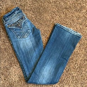 Miss Me Distressed Bootcut Jeans